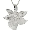 Kat Florence 18 Karat White Gold Pave Diamond Orchid Necklace