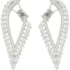 Kat Florence 18 Karat White Gold Diamond Wing Earrings