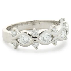 Kwiat 18 Karat White Gold Diamond Floral Band