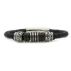 Leather Bracelet with Sterling Silver Stations
