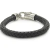 Leather Wrap Bracelet with Stainless Clasp