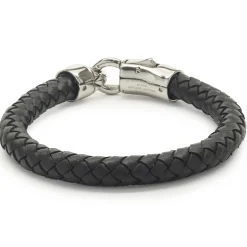 Leather Wrap Bracelet with Stainless Clasp