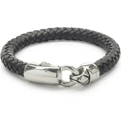 Leather Wrap Bracelet with Stainless Clasp