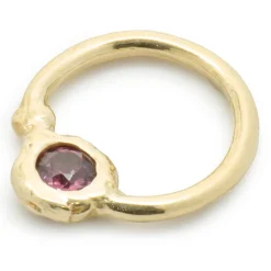 Lee Brevard 18 Karat Yellow Gold Pink Topaz Charm