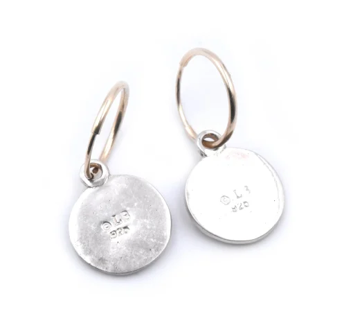 Lee Brevard 14 Karat Yellow Gold and Sterling Silver Fly Huggie Hoop Earrings
