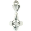 Lee Brevard Sterling Silver Double Maltese Cross Charm