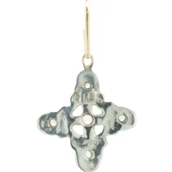 Lee Brevard Sterling Silver Five Stone Signature Cross Charm
