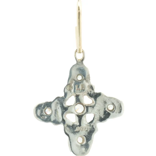 Lee Brevard Sterling Silver Five Stone Signature Cross Charm
