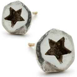 Lee Brevard Sterling Silver Star Stud Earrings