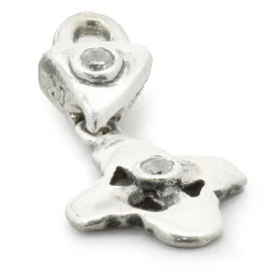 Lee Brevard Sterling Silver Double Maltese Cross Charm