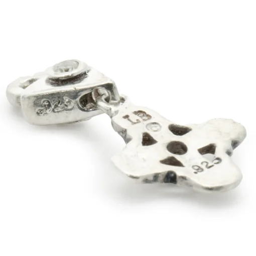 Lee Brevard Sterling Silver Double Maltese Cross Charm