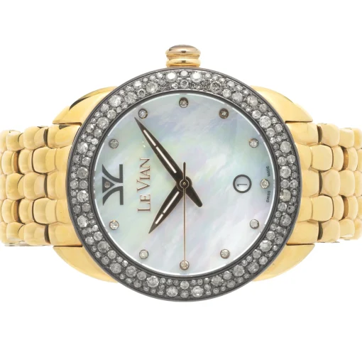 Levian Rose Plated Chocolate Diamond Ladies Watch