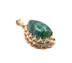 Malachite Pendant 14k Rose Gold