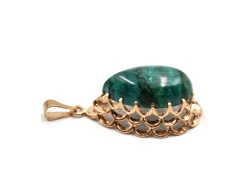 Malachite Pendant 14k Rose Gold
