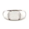 Mauboussin 18 Karat White Gold Ribbed Dome Ring