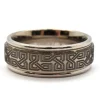 Mens 8mm Titanium with Laser Design Wedding Band Ring Size 9.5