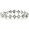 Michael Beaudry Platinum Diamond Kite Shape Inline Bracelet