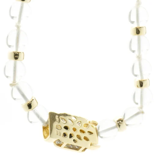 Mings 14 Karat Yellow Gold Diamond and Onyx Necklace