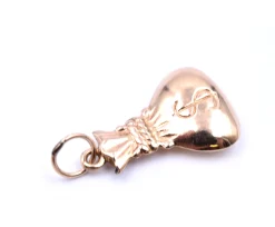Money Bag Charm 14k Yellow Gold