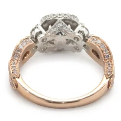 Neil Lane 14 Karat White and Rose Gold Round Brilliant Cut Diamond Engagement Ring