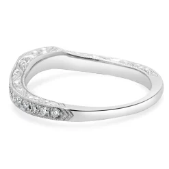 Neil Lane 14 Karat White Gold Diamond Contour Band