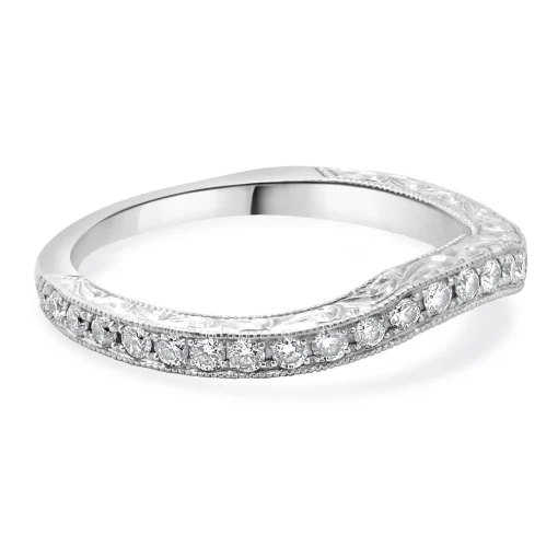 Neil Lane 14 Karat White Gold Diamond Contour Band