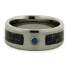 Neptune Tungsten Carbide Black and Blue Carbon Fiber 8MM Band