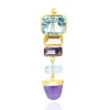 Oliver B 14 Karat Yellow Gold Multi Gemstone Drop Pendant