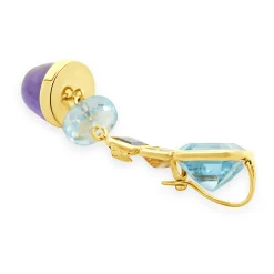 Oliver B 14 Karat Yellow Gold Multi Gemstone Drop Pendant