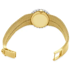 Omega 18K Yellow Gold Ladies Diamond Dress Watch
