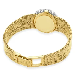 Omega 18K Yellow Gold Ladies Diamond Dress Watch