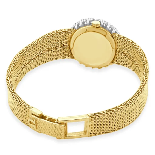 Omega 18K Yellow Gold Ladies Diamond Dress Watch
