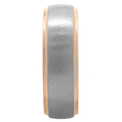Palladium and 18 Karat White and Rose Gold 6MM Band