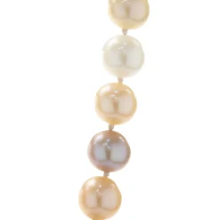 Pink and Purple Knotted Pearl Necklace