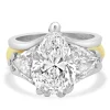 Platinum & 18 Karat Yellow Gold Diamond Engagement Ring