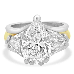 Platinum & 18 Karat Yellow Gold Diamond Engagement Ring