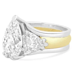 Platinum & 18 Karat Yellow Gold Diamond Engagement Ring
