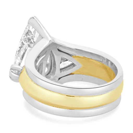 Platinum & 18 Karat Yellow Gold Diamond Engagement Ring