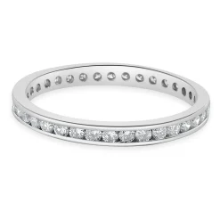 Platinum Channel Set Diamond Eternity Band