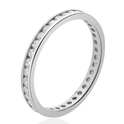 Platinum Channel Set Diamond Eternity Band