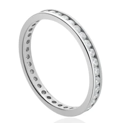 Platinum Channel Set Diamond Eternity Band