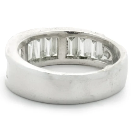 Platinum Channel Set Baguette Cut Diamond Band