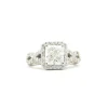 Platinum 2.01ct Radiant Cut Diamond Engagement Ring