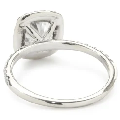Platinum Cushion Cut Diamond Engagement Ring