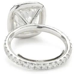 Platinum Cushion Cut Diamond Engagement Ring