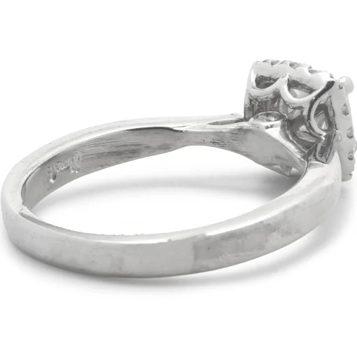 Platinum Cushion Cut Diamond Engagement Ring