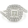 Platinum Custom Designed Princess Cut Diamond Engagement Ring