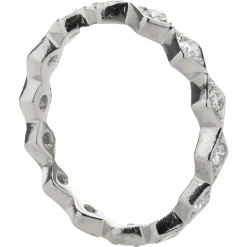 Platinum Diamond Geometric Band