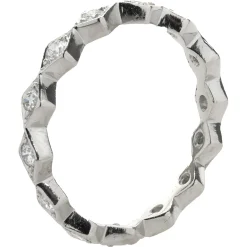 Platinum Diamond Geometric Band