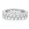 Platinum Double Row Diamond Band
